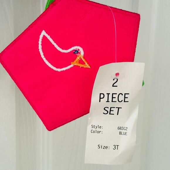 Florence Eiseman Birdhouse Appliqué Dress with Mini Purse Set Size 3T NWT - Picture 3 of 10